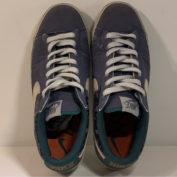 Y2K '08 NIKE NYX BLAZER LOW PURPLE GREY WHITE ORANGE MENS SHOES SIZE 10 SNEAKERS - Picture 7 of 12